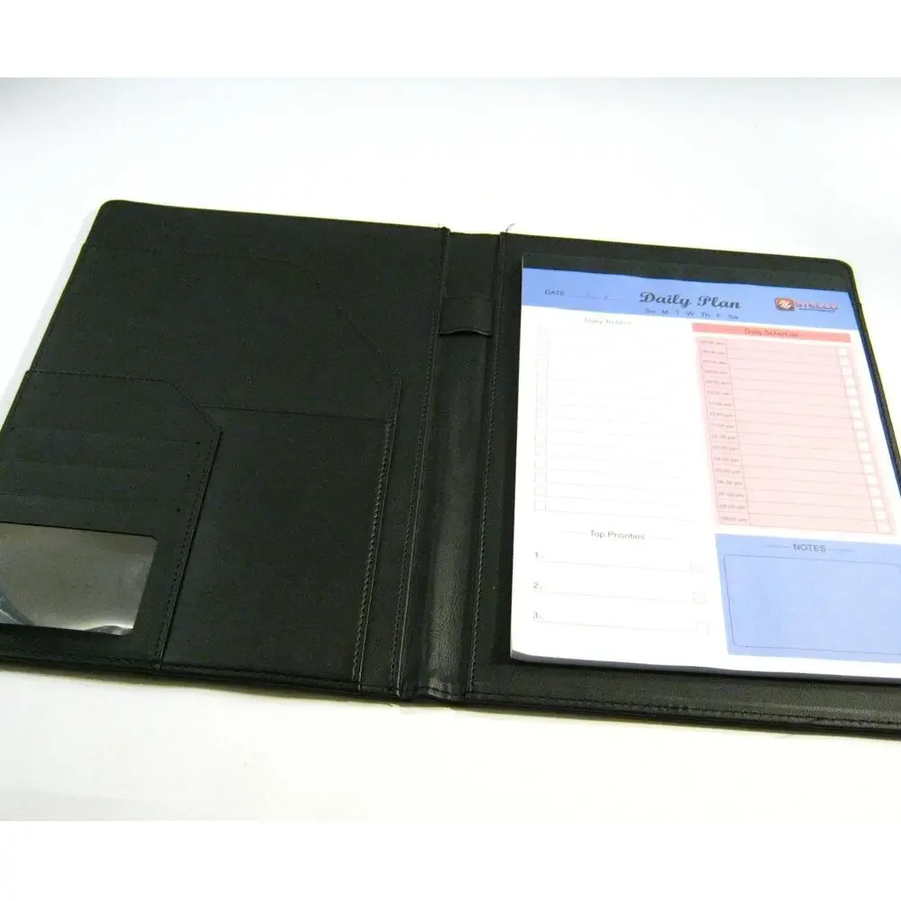 STECCO Leather Portfolio Notebook Document Organizer, Padfolio Folder Organizer